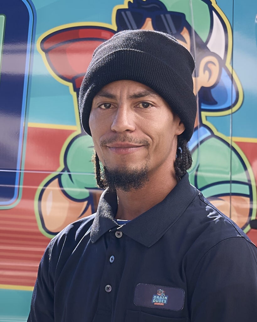 team member with the van 15
