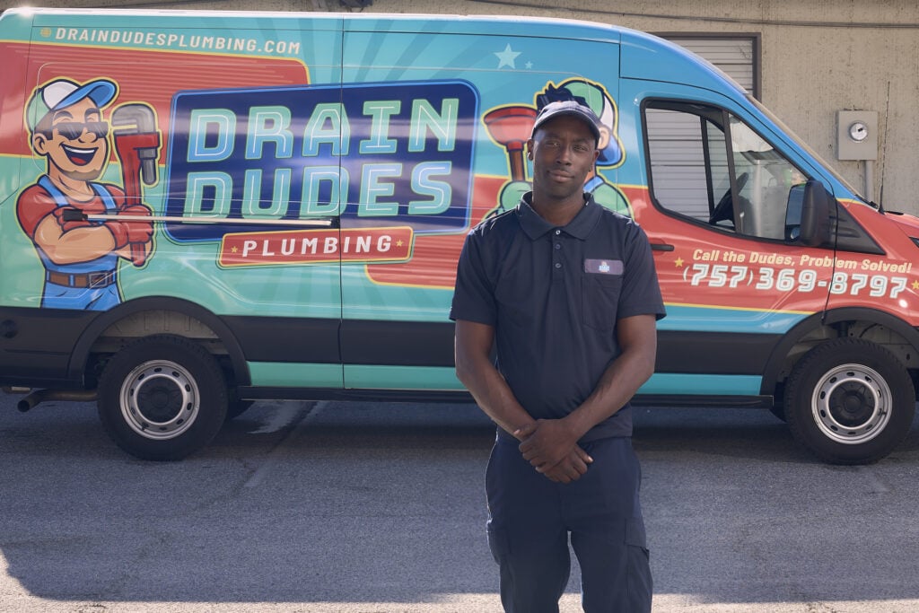 team member with the van 17